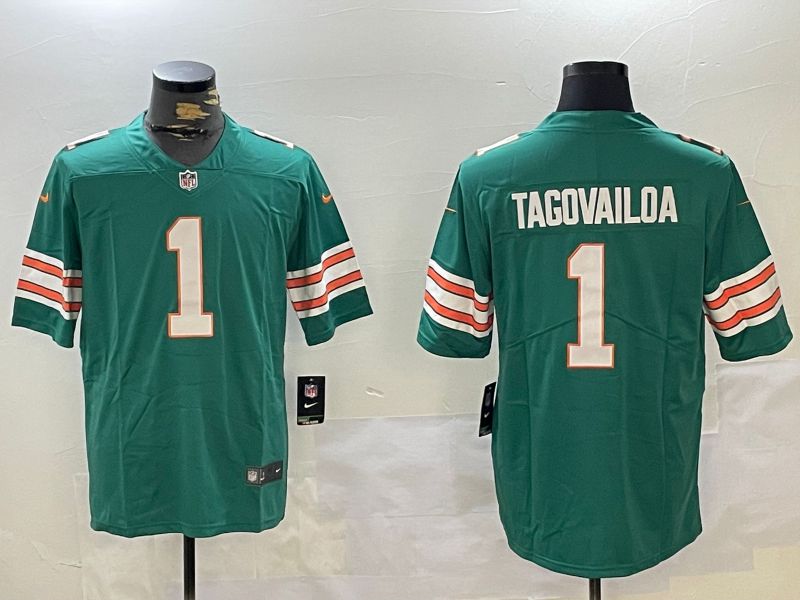 Men Miami Dolphins #1 Tagovailoa Green 2024 Nike Vapor Limited NFL Jersey style 1->philadelphia eagles->NFL Jersey